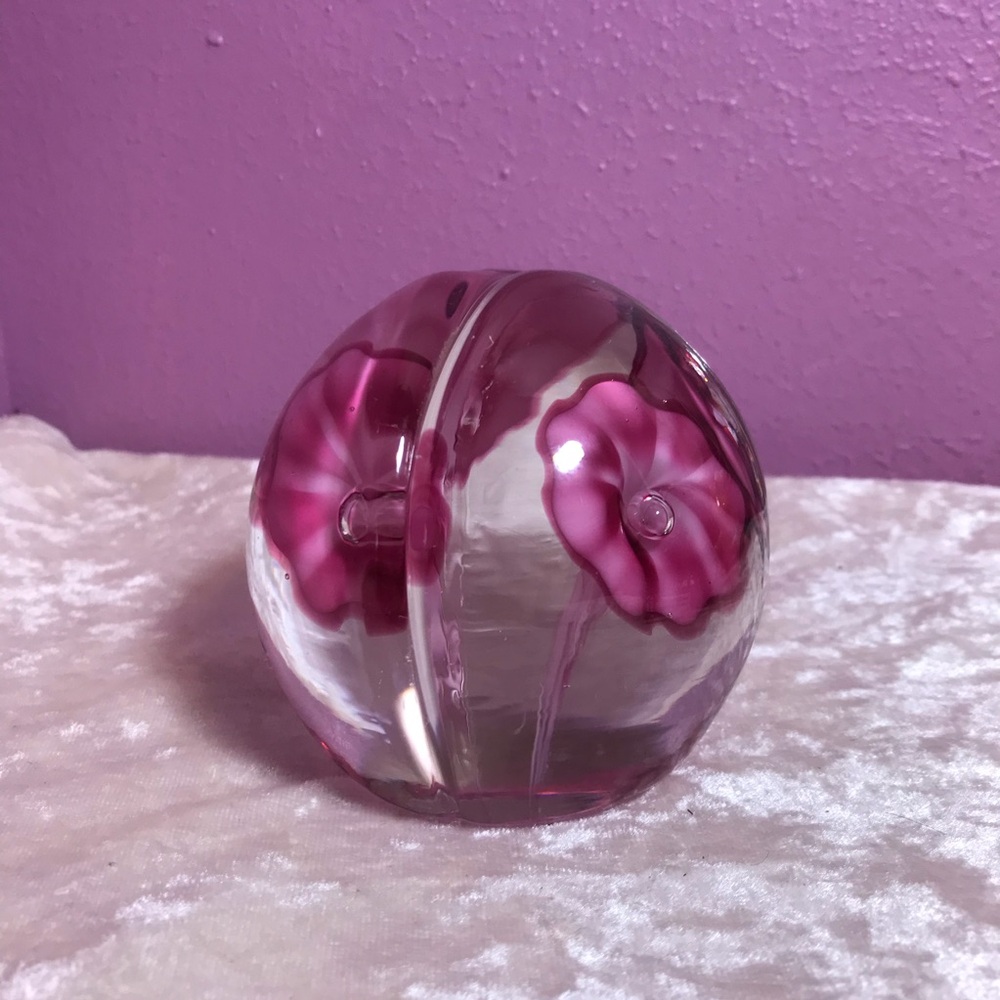 Fratelli Toso Italian Glass Trumpet Flower Paperweight Office Murano Ventian EUC - Picture 3 of 7